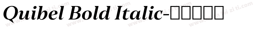 Quibel Bold Italic字体转换